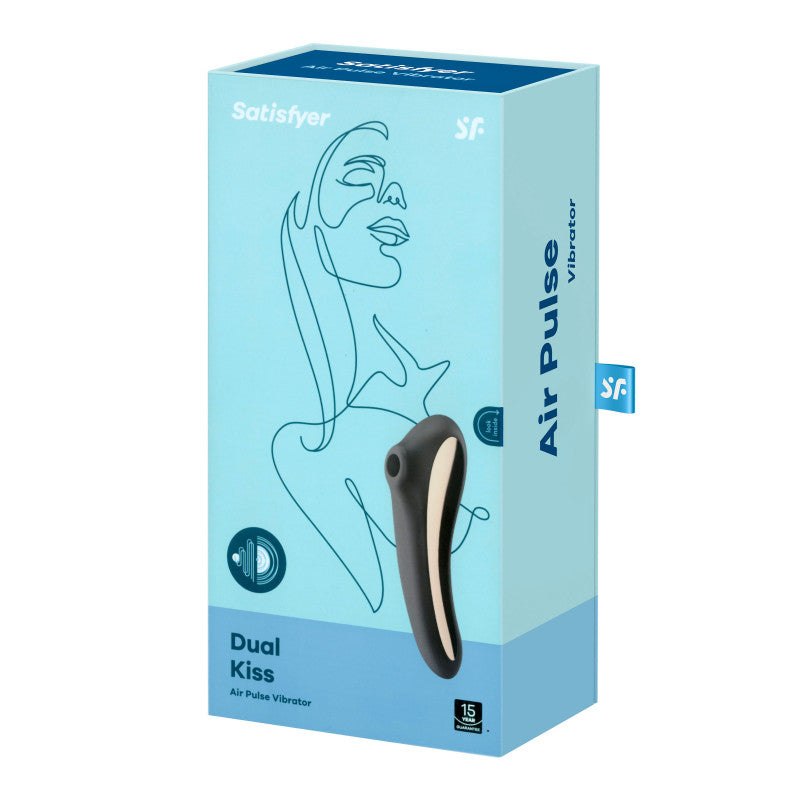 Satisfyer Dual Kiss noir – stimulateur clitoridien et point G – photo 2