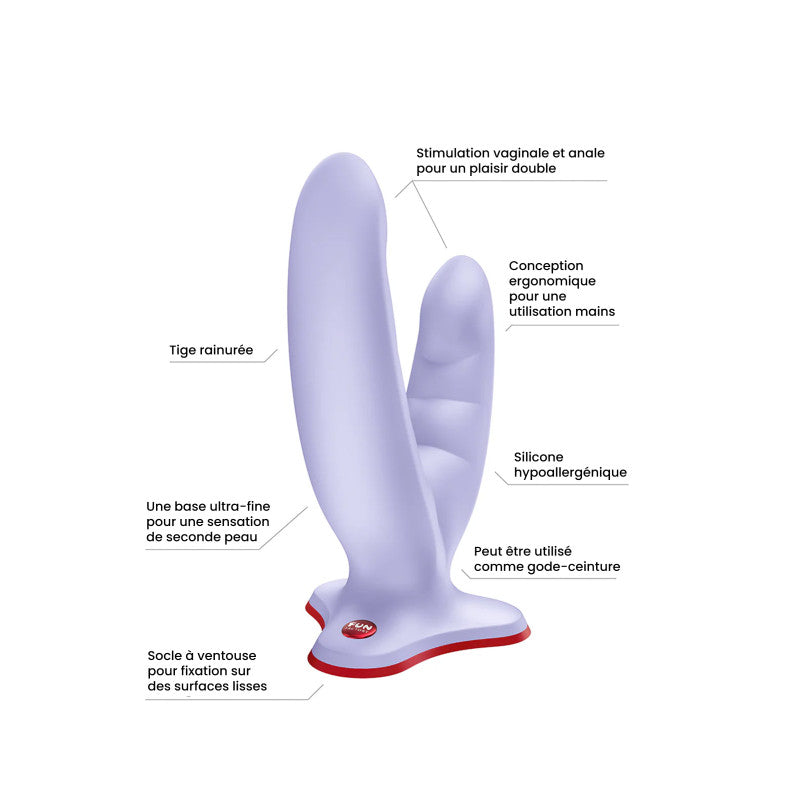 Fun Factory Ryde – Dildo double à ventouse, stimulation interne et externe – photo 4