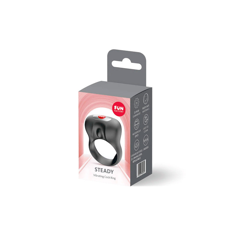Fun Factory Steady – Anneau pénien vibrant en silicone, bullet amovible – photo 2