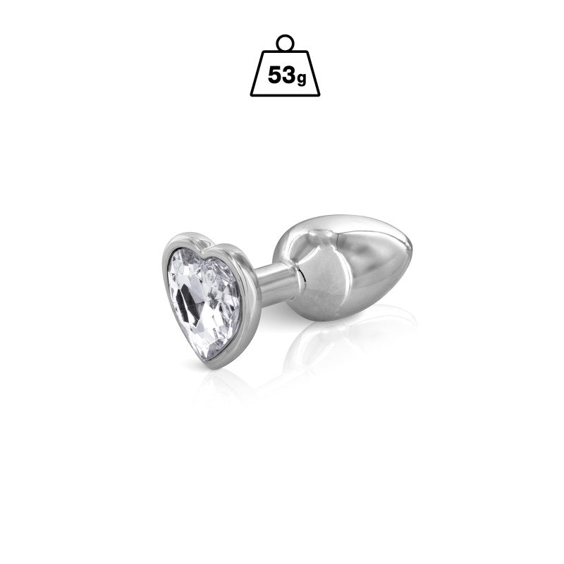 Hidden Eden Gloria – Plug bijou argent, cœur cristal, taille S – photo 1