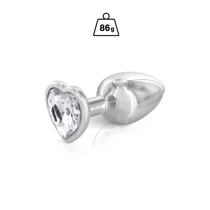 Hidden Eden Gloria – Plug bijou argent, cœur cristal, taille M – photo 1
