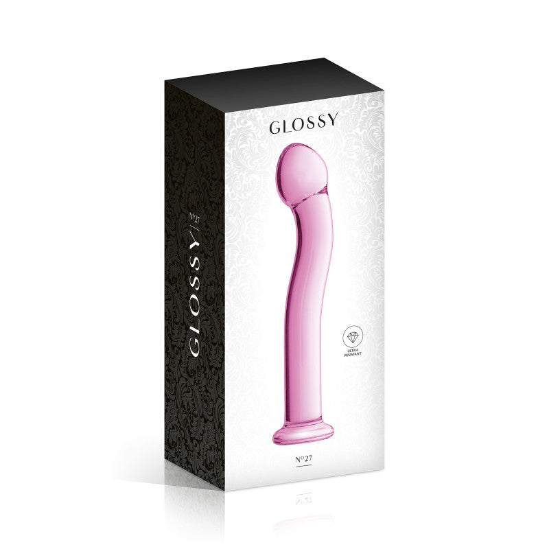 Glossy Toys n°27 rose – Gode point G en verre à tête large, 19,5 cm – photo 2