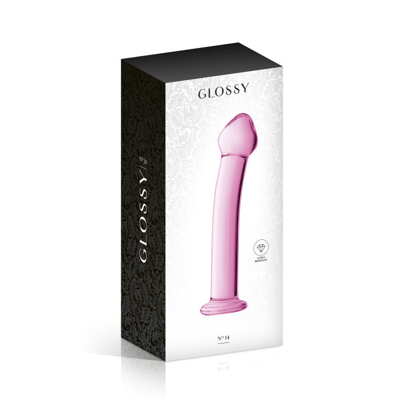 Glossy Toys n°14 rose – Gode point G en verre à tête large, 17,5 cm – photo 2