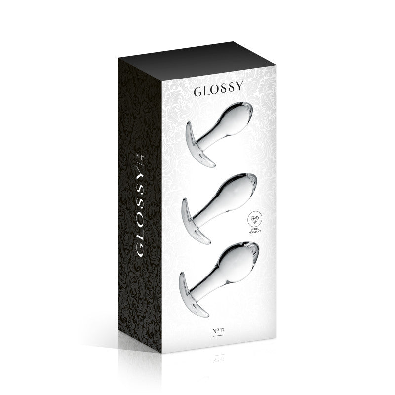 Glossy Toys n°17 – Kit de 3 plugs anaux en verre translucide – photo 2