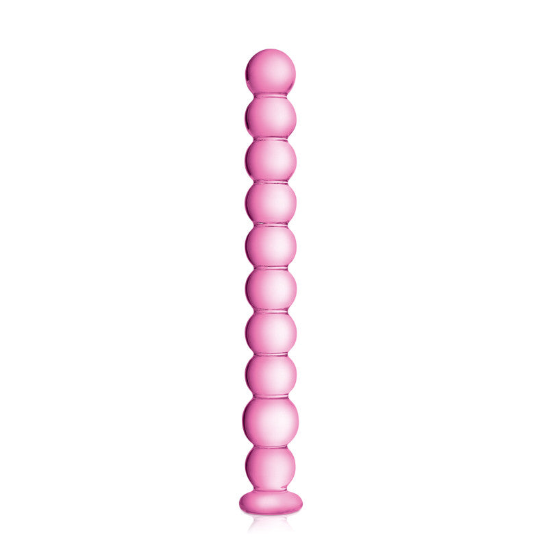 Glossy Toys n°18 rose – Chapelet anal en verre à boules, 24 cm – photo 1