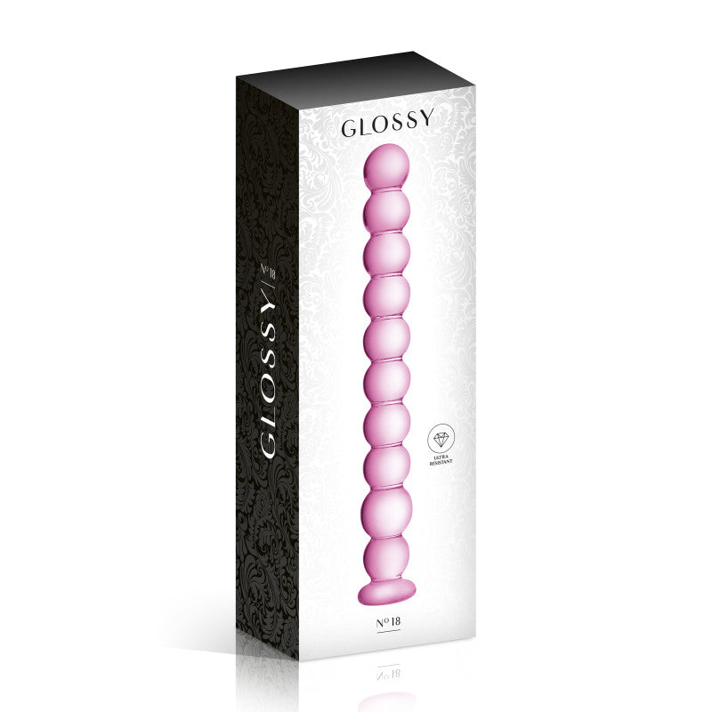 Glossy Toys n°18 rose – Chapelet anal en verre à boules, 24 cm – photo 2