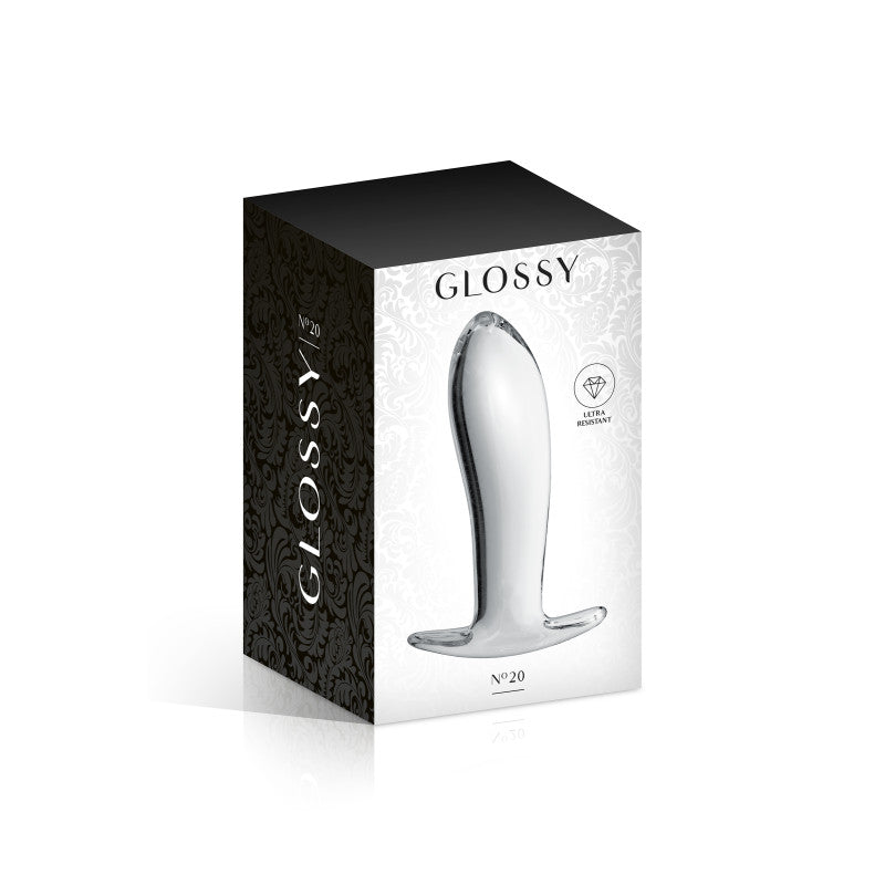 Glossy Toys n°20 – Plug anal en verre translucide, plug à bout arrondi – photo 2