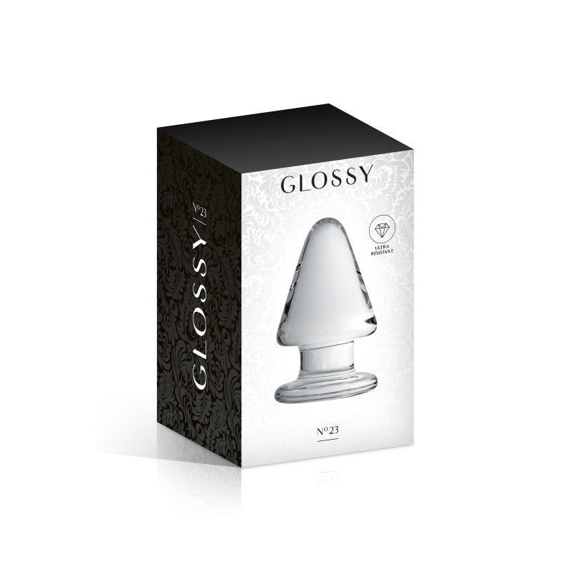 Glossy Toys n°23 – Plug anal en verre translucide, plug conique large – photo 2