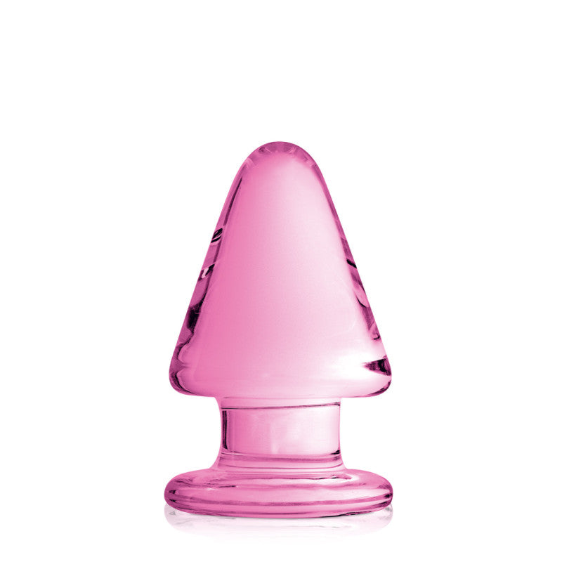 Glossy Toys n°23 – Plug anal en verre rose, plug conique large – photo 1