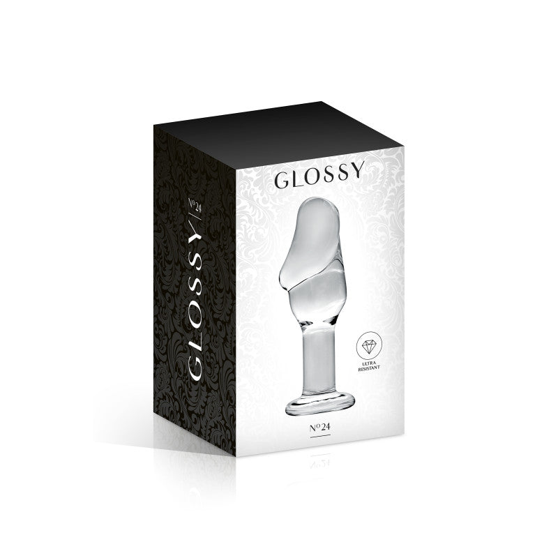 Glossy Toys n°24 – Plug anal en verre translucide, plug à tête de gland – photo 2