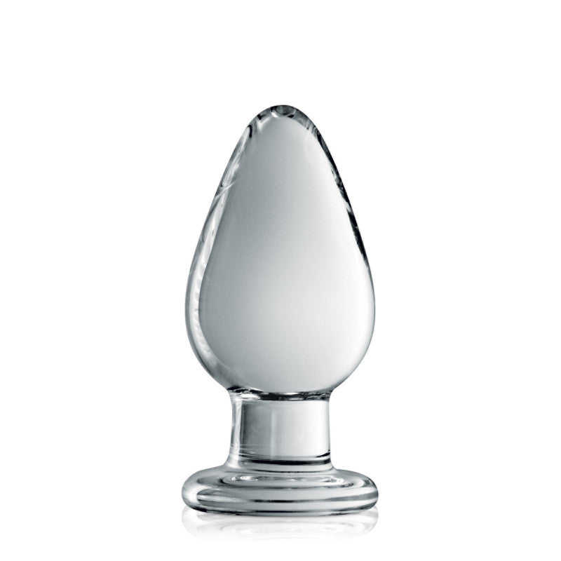 Glossy Toys n°25 – Plug anal en verre translucide, plug large arrondi – photo 1