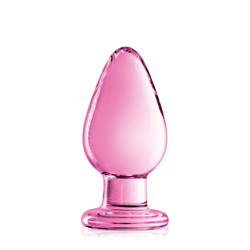 Glossy Toys n°25 – Plug anal en verre rose, plug large arrondi – photo 1