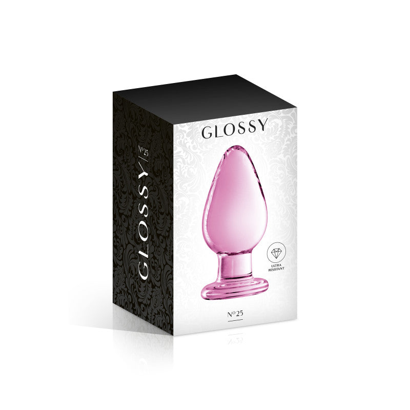 Glossy Toys n°25 – Plug anal en verre rose, plug large arrondi – photo 2