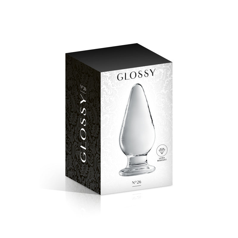 Glossy Toys n°26 – Plug anal en verre translucide, plug long et large – photo 2