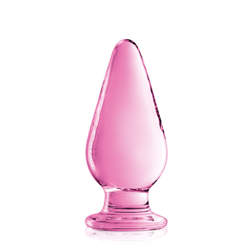 Glossy Toys n°26 – Plug anal en verre rose, plug long et large – photo 1