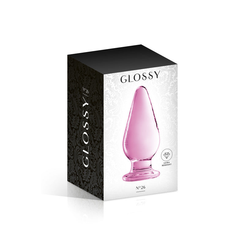 Glossy Toys n°26 – Plug anal en verre rose, plug long et large – photo 2