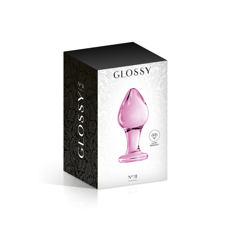 Glossy Toys n°31 rose – Plug anal en verre, diamètre 4,3 cm – photo 2