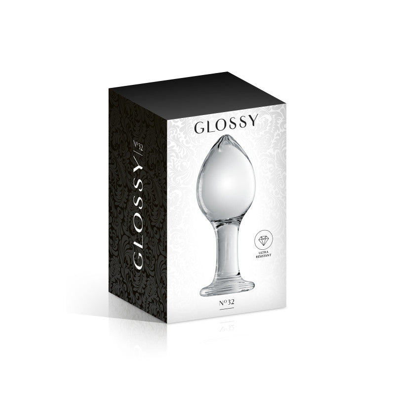 Glossy Toys n°32 – Plug anal en verre translucide, plug long à tête large – photo 2