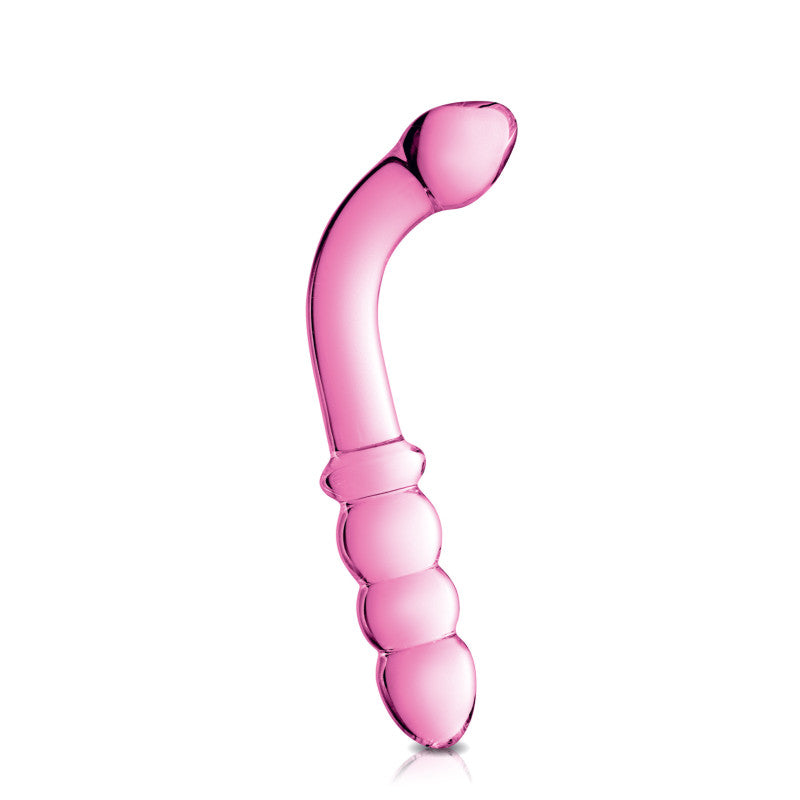 Glossy Toys n°8 rose – Double gode en verre point G et anal, 22 cm – photo 1