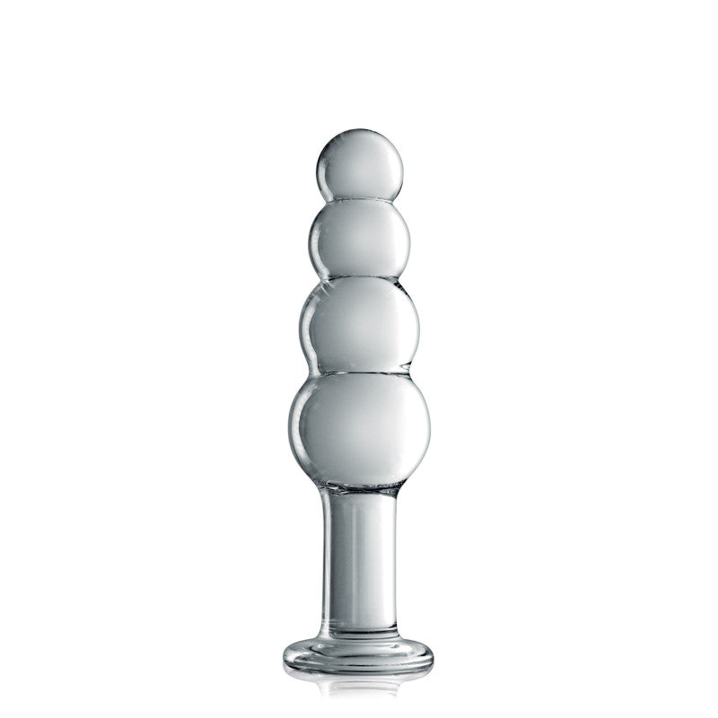 Glossy Toys n°9 – Gode anal en verre à 4 boules progressives, 18,5 cm – photo 1