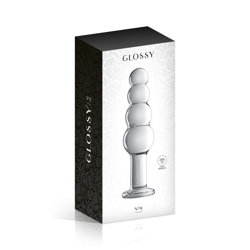 Glossy Toys n°9 – Gode anal en verre à 4 boules progressives, 18,5 cm – photo 2