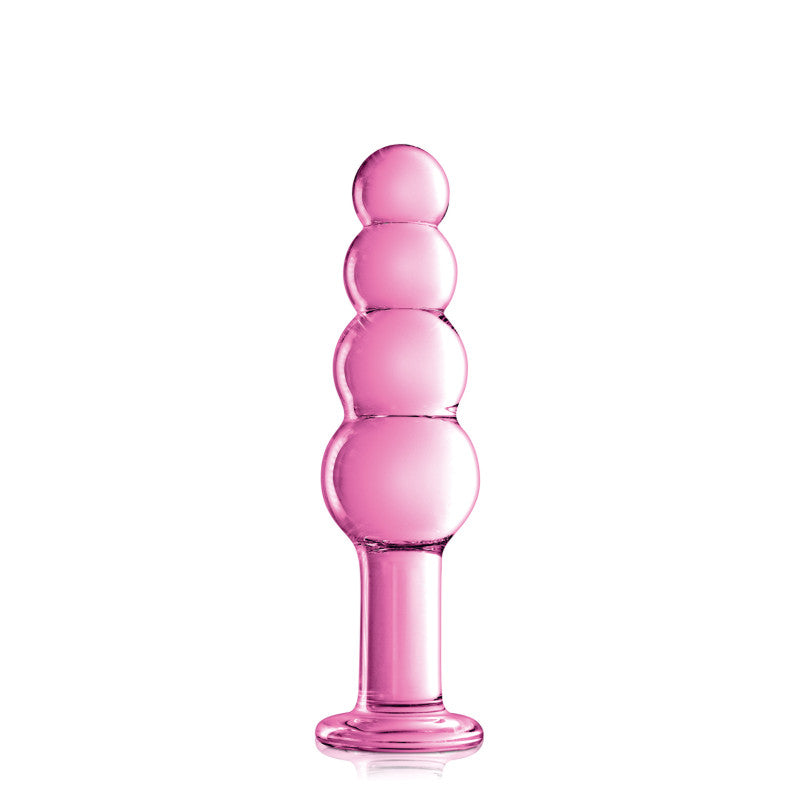 Glossy Toys n°9 rose – Gode anal en verre à 4 boules progressives, 18,5 cm – photo 1