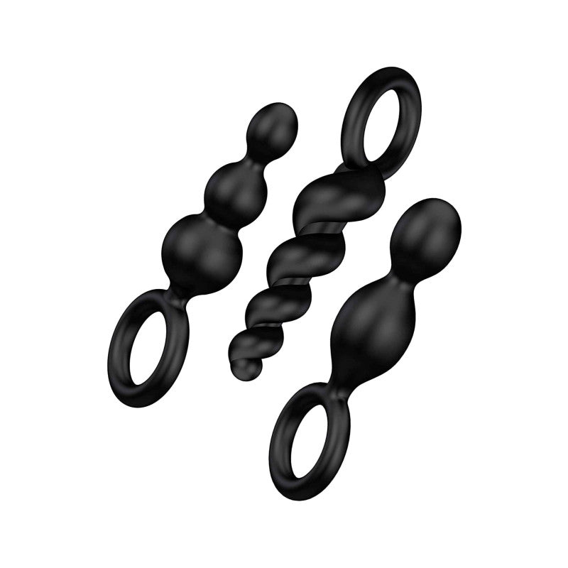 Satisfyer Plugs Black – Coffret de 3 plugs anal en silicone – photo 1