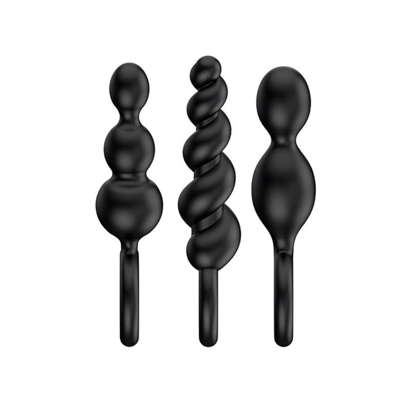 Satisfyer Plugs Black – Coffret de 3 plugs anal en silicone – photo 4