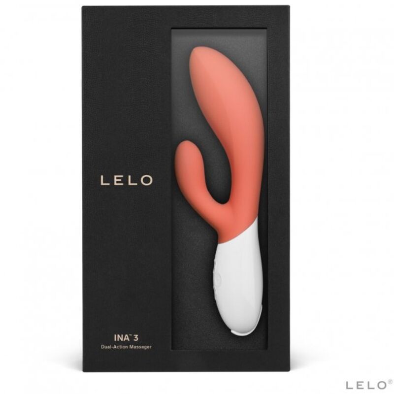 LELO Ina 3 – Vibromasseur rabbit double stimulation – Corail – vue produit 3