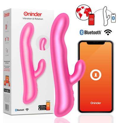Oninder Oslo — Vibromasseur rotatif connecté rose — vue officielle 1