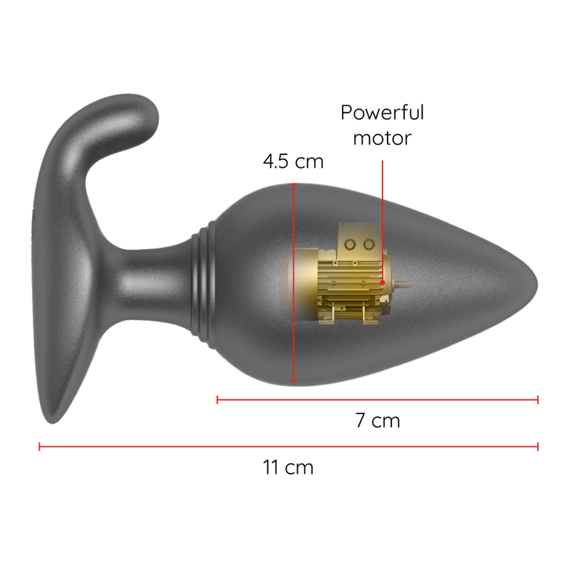 Oninder Rio — Plug anal vibrant connecté noir — vue officielle 3