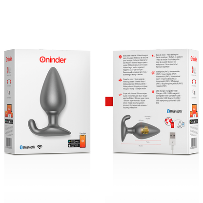 Oninder Rio — Plug anal vibrant connecté noir — vue officielle 6