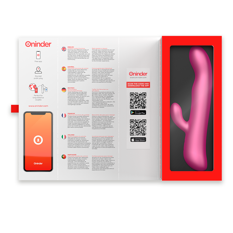 Oninder Oslo — Vibromasseur rotatif connecté rose — vue officielle 6
