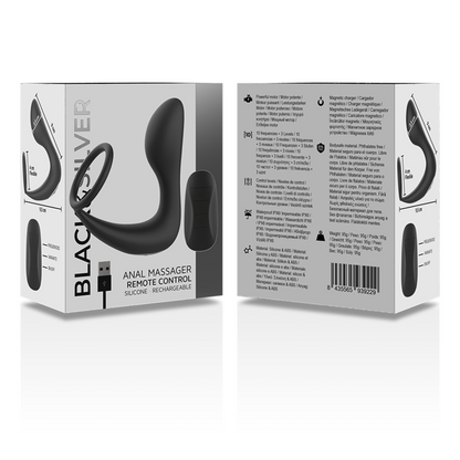 Black&Silver – Masseur anal rechargeable télécommandé – vue produit 7