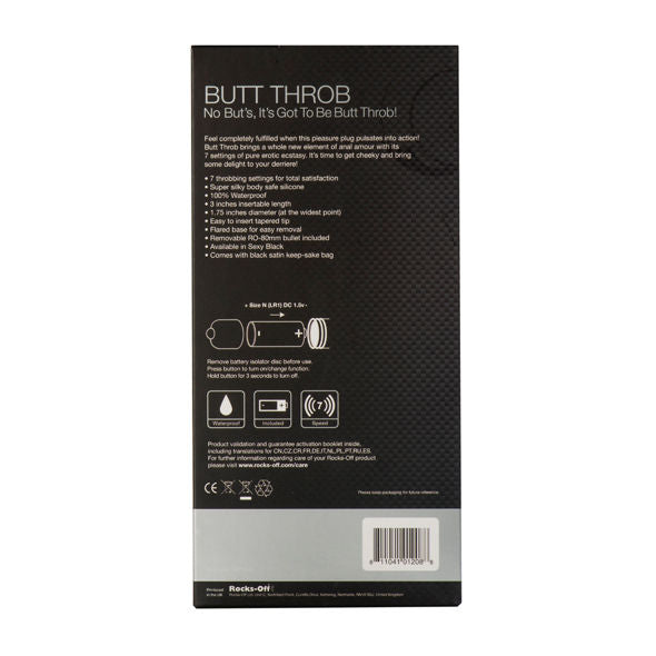 Rocks-Off Stimulateur Butt Throb p-Point 7 Vitesses Noir — vue 3