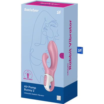 Satisfyer Air Pump Bunny 2 — Rabbit gonflable rose — vue officielle Dreamlove 5