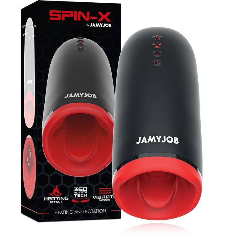 Jamyjob Spin-X – Masturbateur chauffant rotatif – vue produit 2