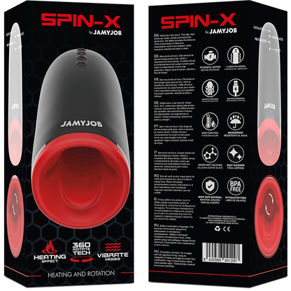 Jamyjob Spin-X – Masturbateur chauffant rotatif – vue produit 8