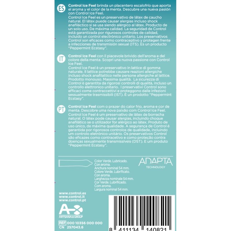 Control Ice Feel — préservatifs effet fraîcheur, 10 unités — vue 2