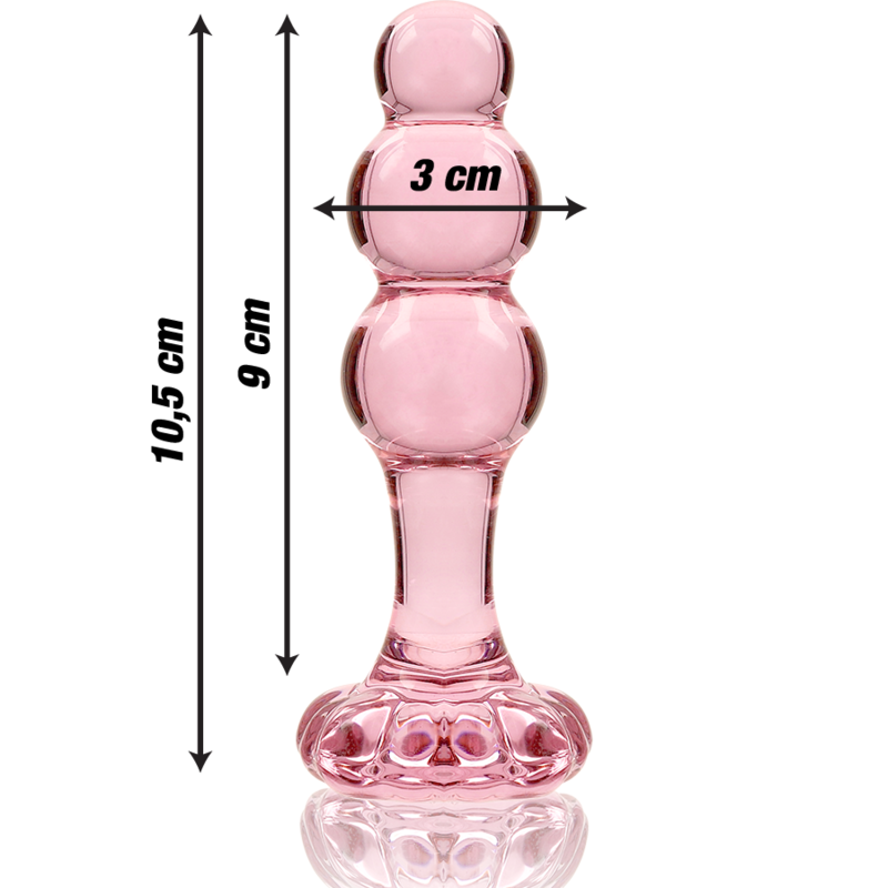 Nebula Series Modèle 1 – Plug anal en verre rose – vue produit 3