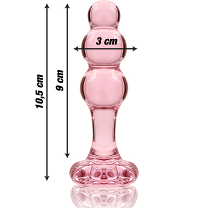 Nebula Series Modèle 1 – Plug anal en verre rose – vue produit 3