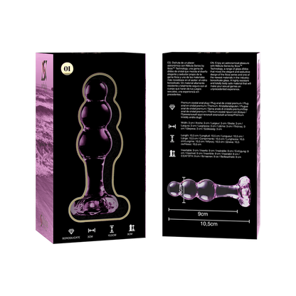 Nebula Series Modèle 1 – Plug anal en verre rose – vue produit 6