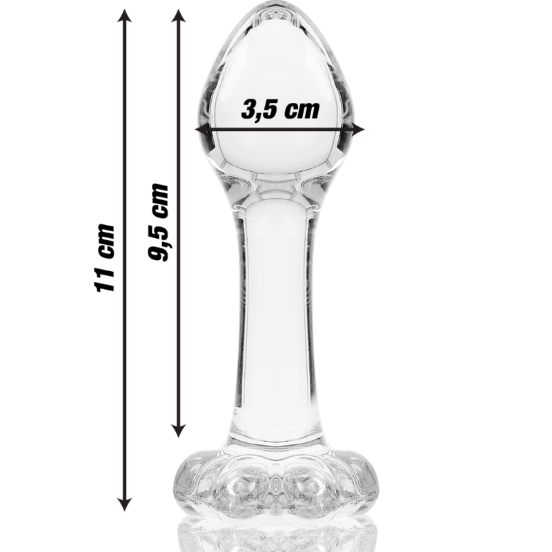 Nebula Series Modèle 2 — Plug anal en verre borosilicate — transparent — vue 3