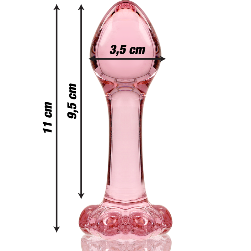 Nebula Series Modèle 2 — Plug anal en verre borosilicate — rose — vue 3