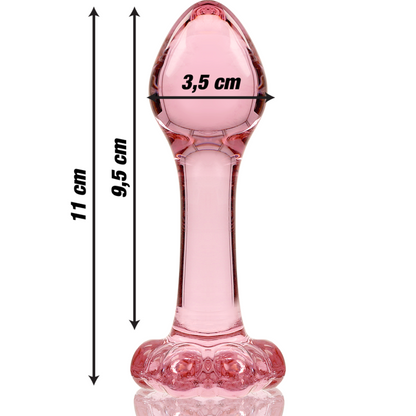 Nebula Series Modèle 2 — Plug anal en verre borosilicate — rose — vue 3