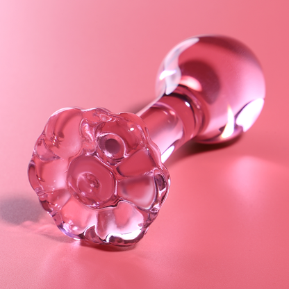 Nebula Series Modèle 2 — Plug anal en verre borosilicate — rose — vue 1