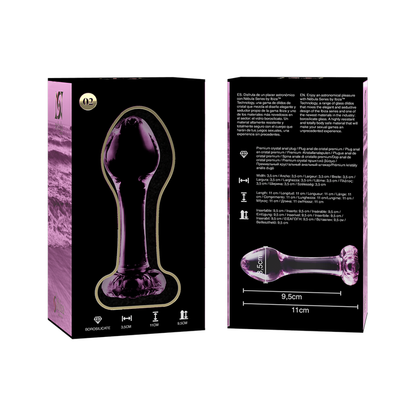 Nebula Series Modèle 2 — Plug anal en verre borosilicate — rose — vue 6