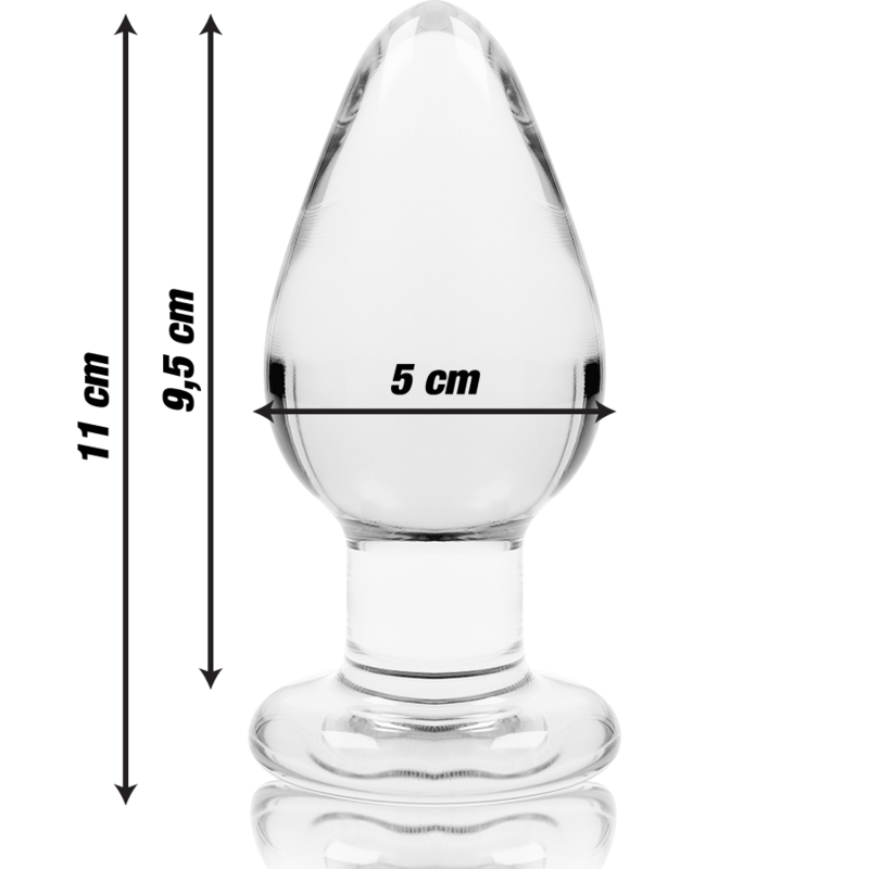 Nebula Series Modèle 3 — Plug anal en verre borosilicate — transparent — vue 3