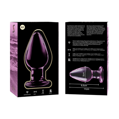 Nebula Series Modèle 3 — Plug anal en verre borosilicate — rose — vue 6