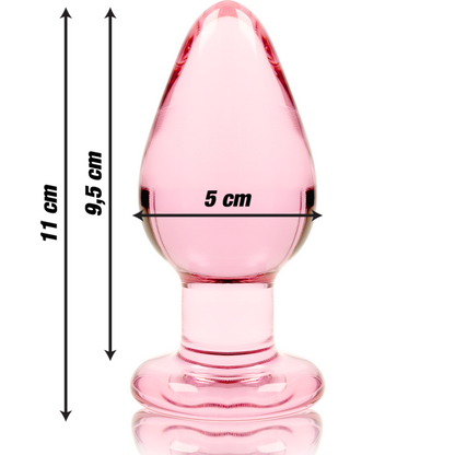 Nebula Series Modèle 3 — Plug anal en verre borosilicate — rose — vue 3